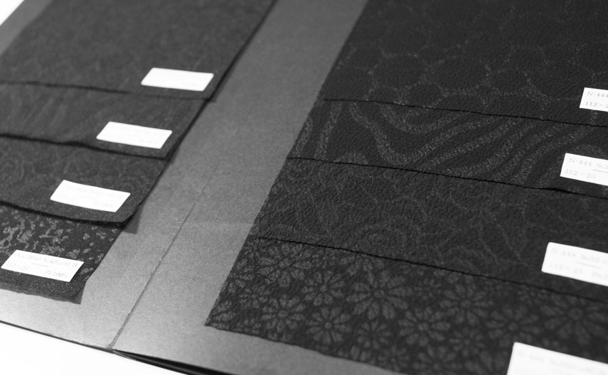 生地サンプル 丹後ちりめん 型押し加工 生地サンプル 丹後ちりめん 型押し加工