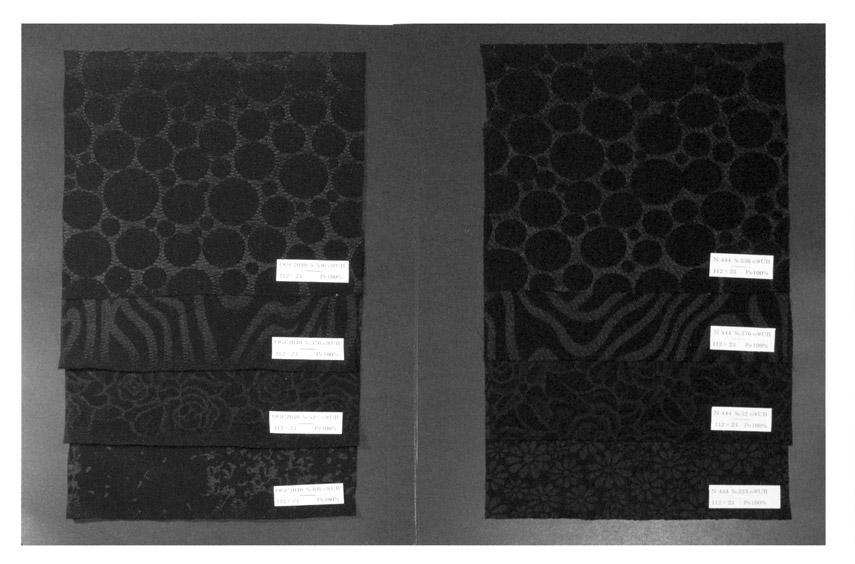 丹後ちりめん　型押し加工　サンプル